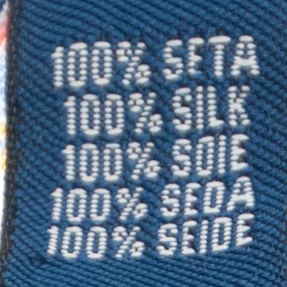 Saddlebred Adjustable Pre-tied 100% Silk Blue Pink Yellow Paisley Bowtie - Picture 4 of 6